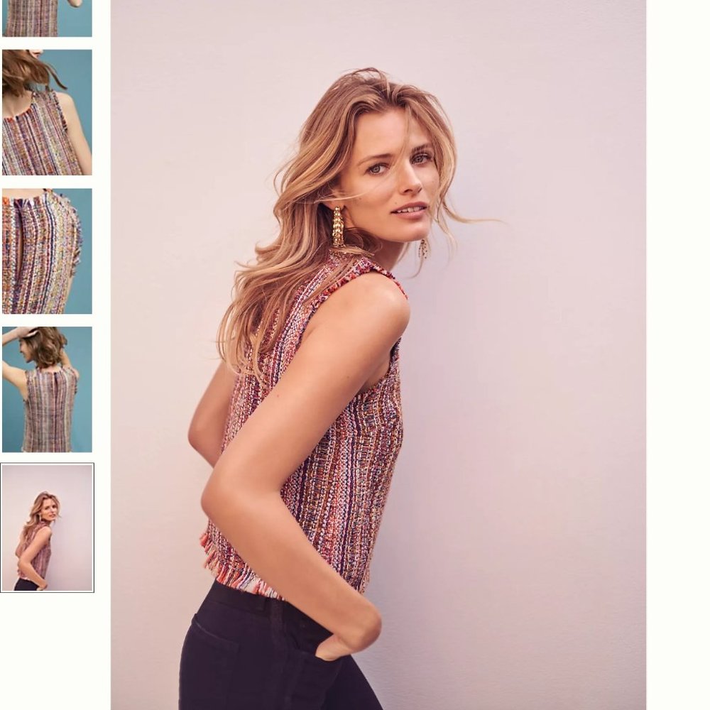 Maeve Maron Sleeveless Tweed Shell Top Anthropologie